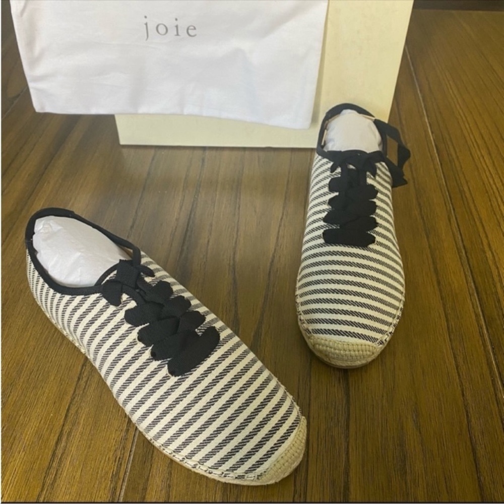 Joie Corston stripe espadrille loafer shoe
